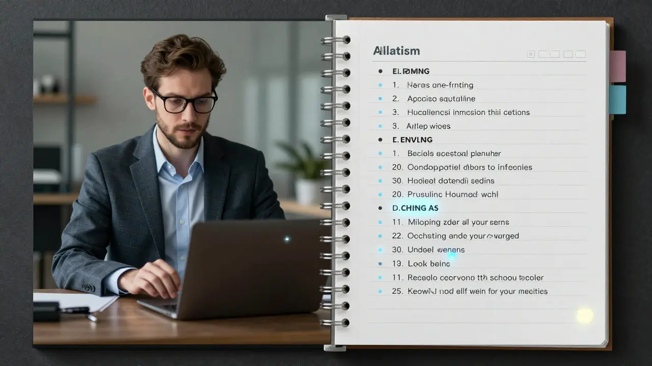 Professional in video call with AI generating meeting notes in real time.